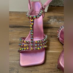 Jeffrey Campbell Womens Sl Metallic Pink heels